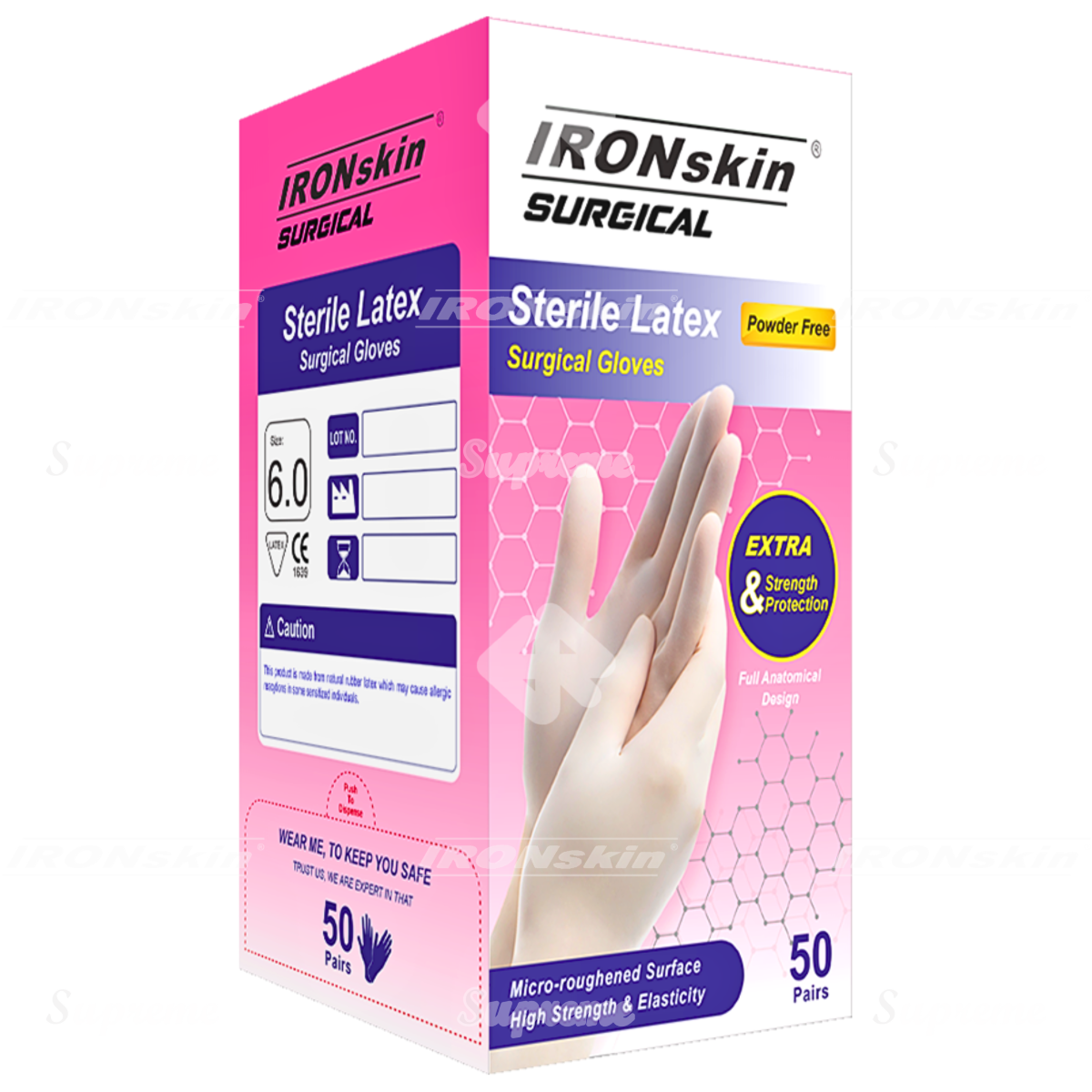 280mm Powder Free Latex Surgical Gloves 1