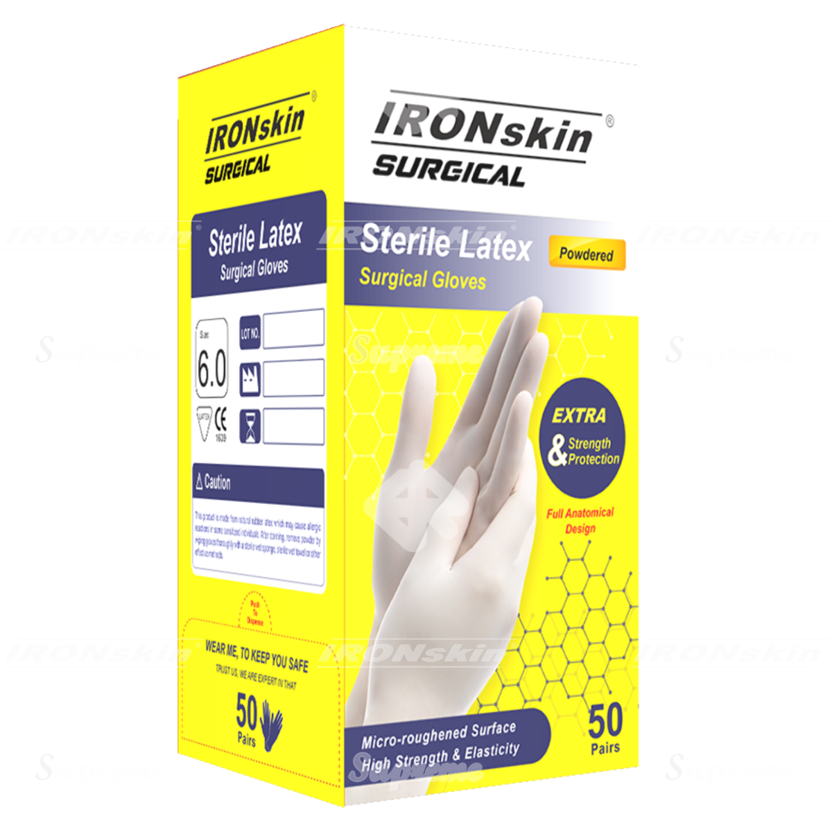 280mm Powdered Latex Surgical Gloves 1