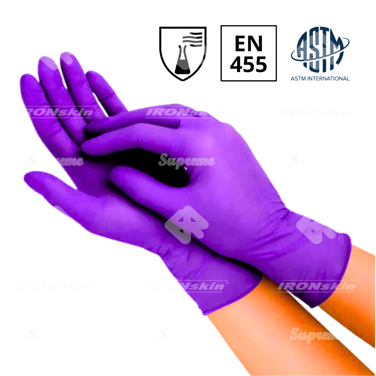 Powder Free Nitrile Disposable Gloves, 6.2g 4